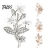 Clothing Decoration Pin Rhinestone Flower Brooch Pin, Bling Floral Lapel Coats Jewelry for Women, Coat Shirt Sweater Dress Decorative Accessory