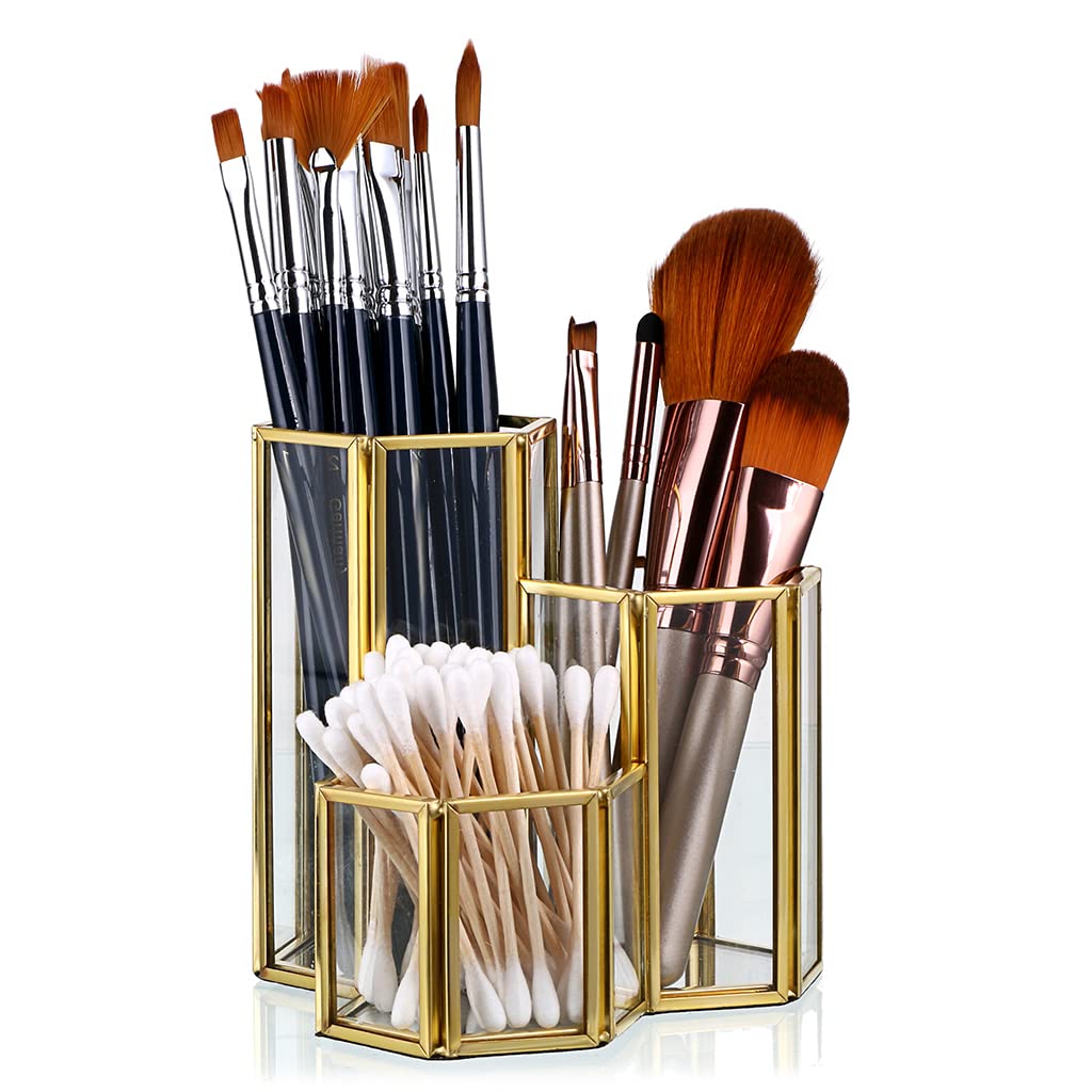 Sumnacon Desktop Storage Makeup Cosmetic Storage Transparent Pen Stylish Pen Makeup Brush Makeup Nail Polish Storage Case Case, Case, Box, Stand,