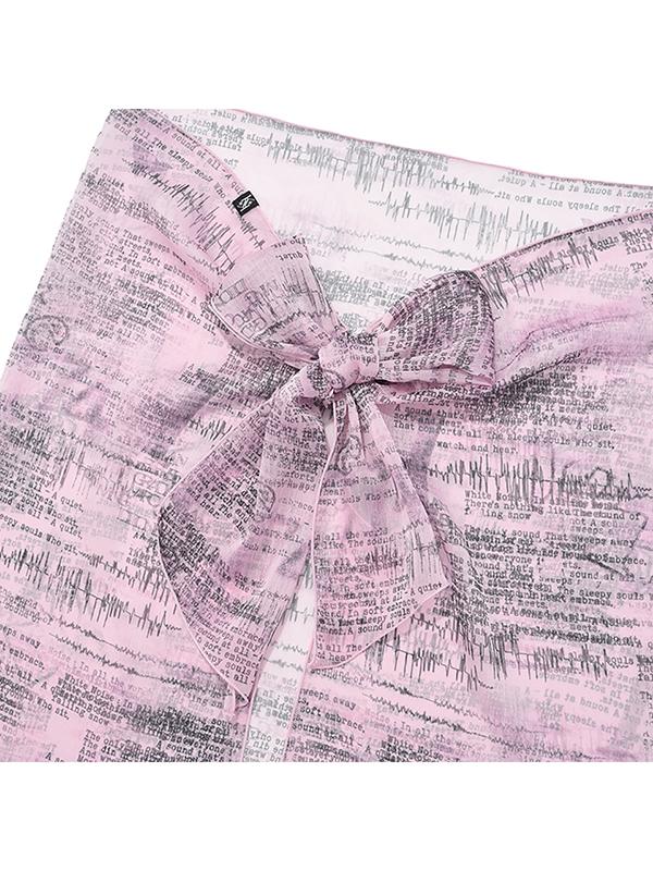 KIRSH Collection Print Wrap Skirt [Pink]