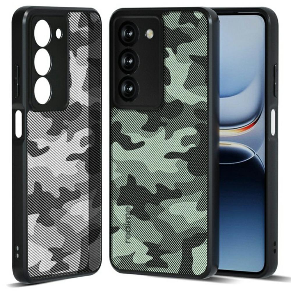

IBMRS For Realme 14x 5G/V60 Pro 5G Case TPU+PC Heavy Duty Shockproof Phone Cover Camera Protection Artistic Camouflage