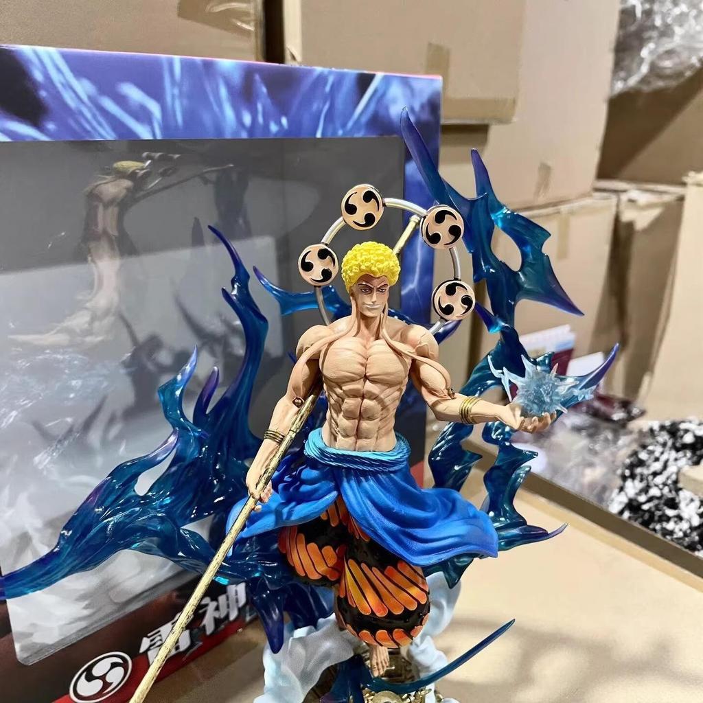 Enel Generic Thunder God Light Up Double Sculpt Anime Action Figure Statue Desktop Decoration For Anime Fans For Kids Adults Children's Birthday Gift