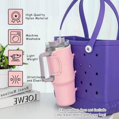 Cup Holder for Bogg Tote Bag Water Bottle Holder Adjustable Portable Cup Sleeve Beverage Storage Holder for Stanley Water Bottle