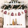 Christmas Banner Merry Christmas Buffalo Plaid Tree Christmas Decoration Scene Wall Hanger Festive Home Party Decor
