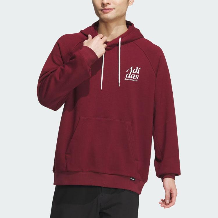Adidas Waffle Hoodie Men Tops Dark-Red JE6100