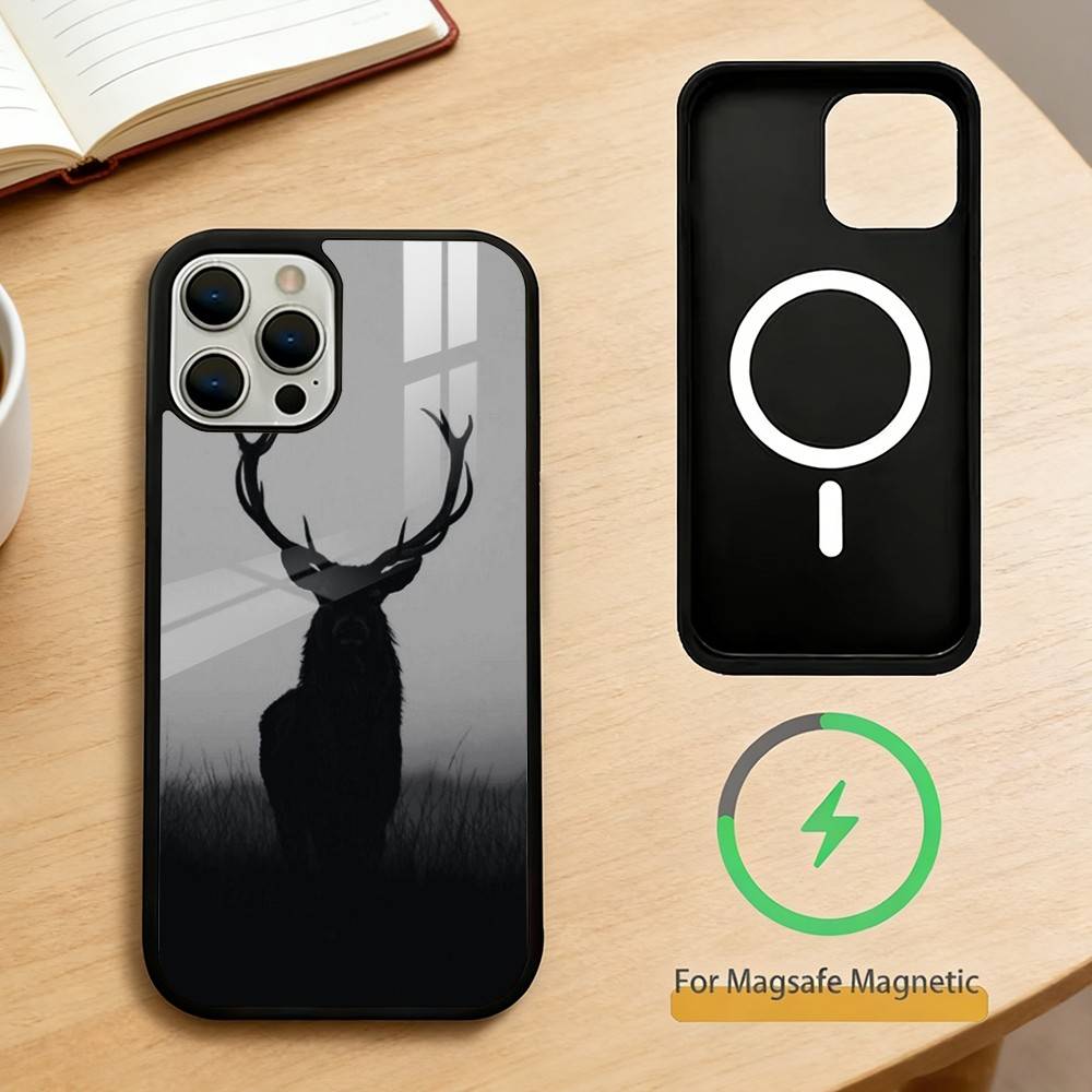 Elk In my Dream Phone Case For iPhone 14,16,15,13,17,12,Plus,Pro,Max Magnetic For Magsafe Frosted Cover