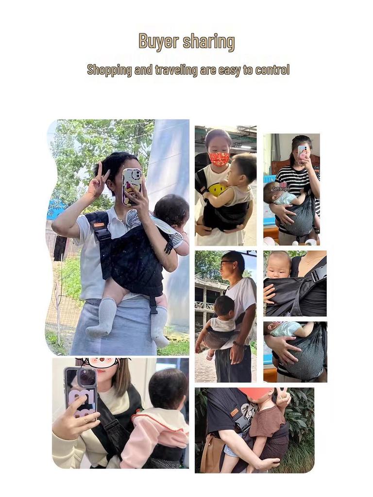 Certified Infant and Toddler Carrier with Waist Stool and Sling for Newborns