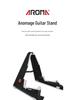 AROMA Taşınabilir Katlanabilir A-çerçeveli Gitar, Bas Gitar, Ukulele ve Keman Standı