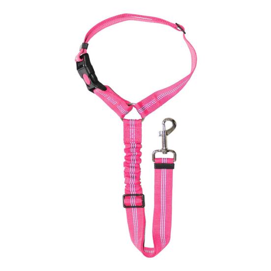 

Ремень безопасности для домашних животных, эластичный, нейлоновый, со светоотражающей строчкой, регулируемый ремень безопасности для собак и кошек