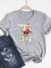 Print T Shirt Short Sleeve Summer Top Fashion Clothes Unisex Dinosaur Animal Trend Clothing Gray Basic Tee Graphic Tshirt
