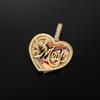 European & American Hip Hop Heart Photo Necklace: Copper Zirconia Pendant with DIY Personalized Heart Frame