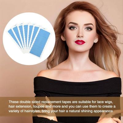 10 Sheets Wig Tape Adhesive Waterproof Sweatproof C-Shaped Men Women Lace Front Wig Strap Kit Hair Extension Hairpieces Accessories