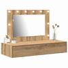 Makeup Table with Storage Brown 100 X 40 X 70 Cm Engineered Wood