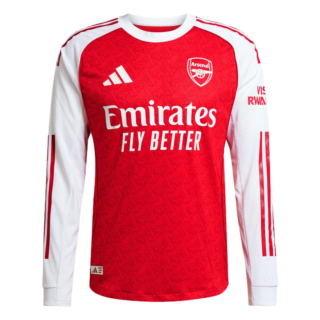 Adidas Arsenal Striped Letter Long Sleeve Football Shirt Men Tops Light-Crimson JJ1833