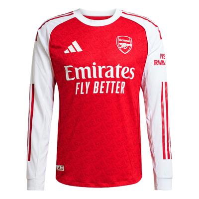 Arsenal Gestreiftes Buchstaben Langarm Fußballtrikot Herren Oberteile Hell-Karmesinrot JJ1833