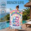 Rainbow Bears  Beach Towel, Microfiber Beach Towel, Perfect For Pool, Beach, Travel, Home Decor Beach Party Fan gifts