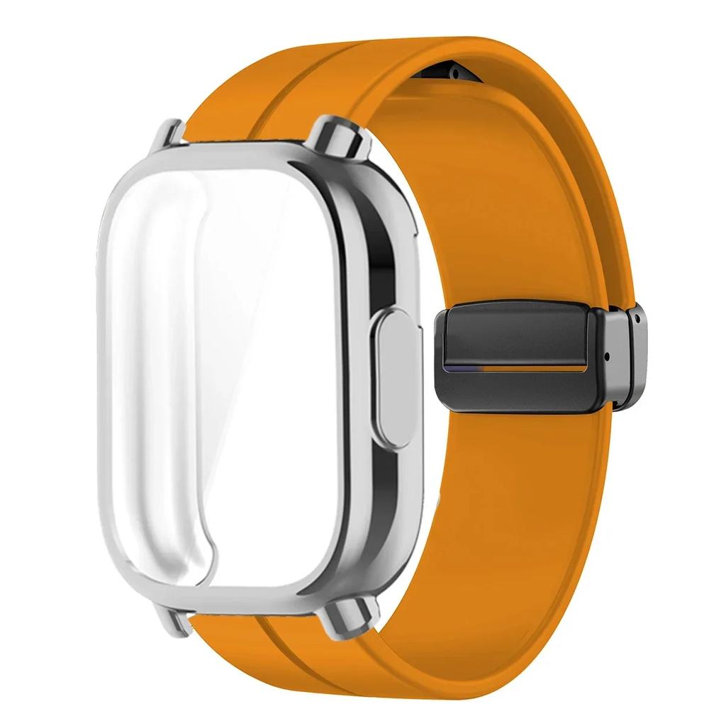 Magnetisches Silikonarmband + Hülle für Xiaomi Redmi Watch 5 Active Lite Smartwatch Armband und Hülle für Redmi Watch 5 Active Lite