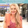 [Limited Edition] Clear Plastic Straws, Reusable with Cleaning Brush, for 40 Oz and 30 Oz Water Cups (6)