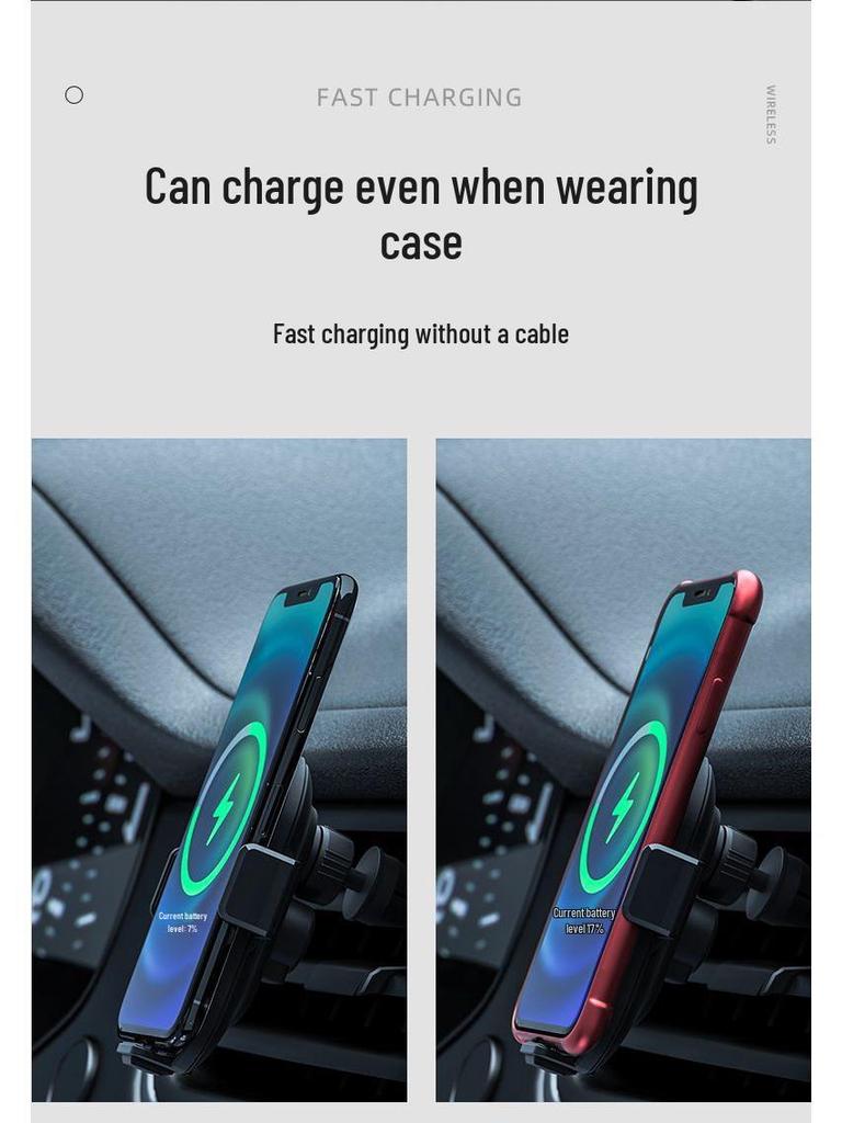 2023 New Model Portable Automatic Induction Car Phone Holder & Wireless Charger