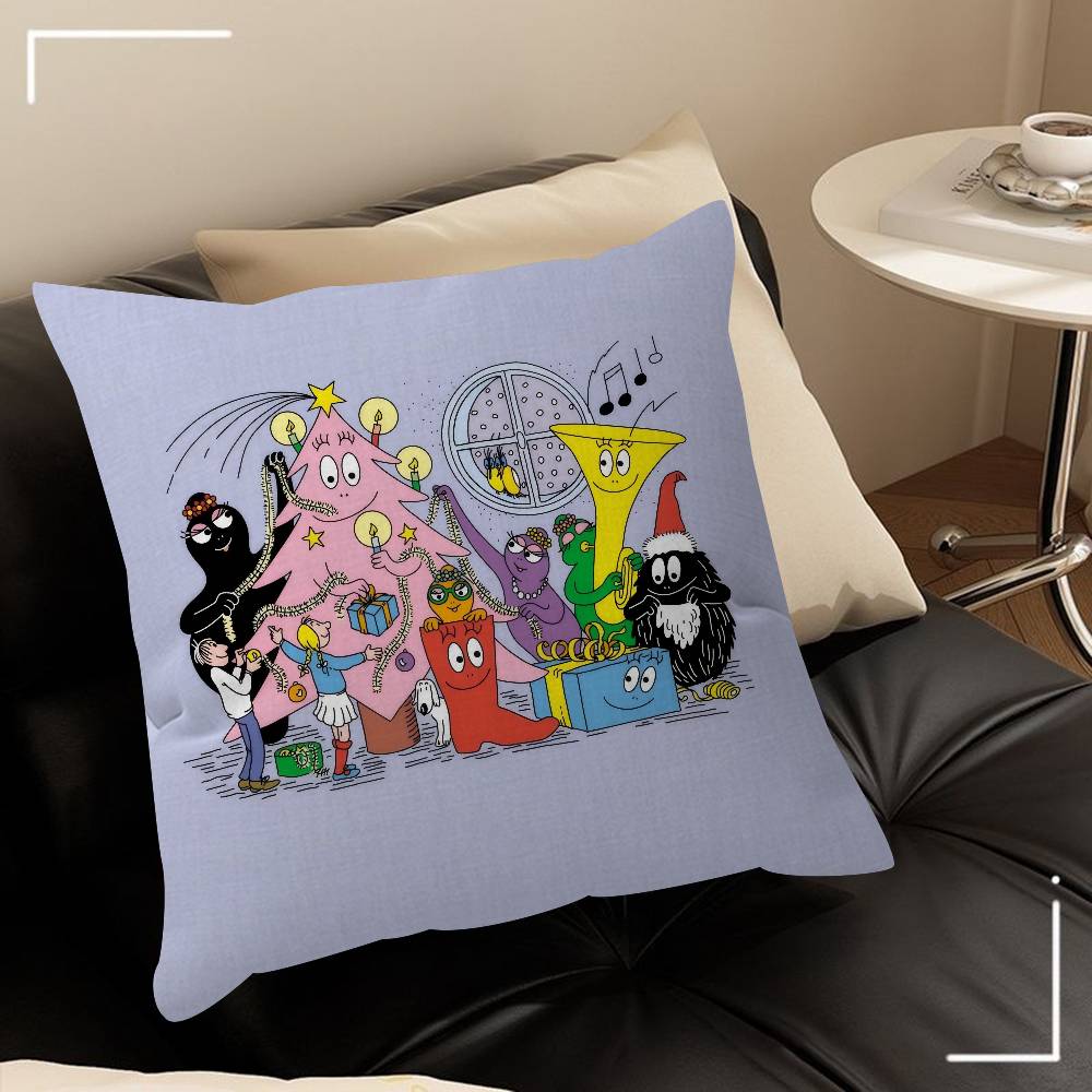 Cartoon Barbapapa CUTE   Pillowcase Toon Gift Cushion Cover Bedroom Home Sofa Chair Seat Decor Pillow Case