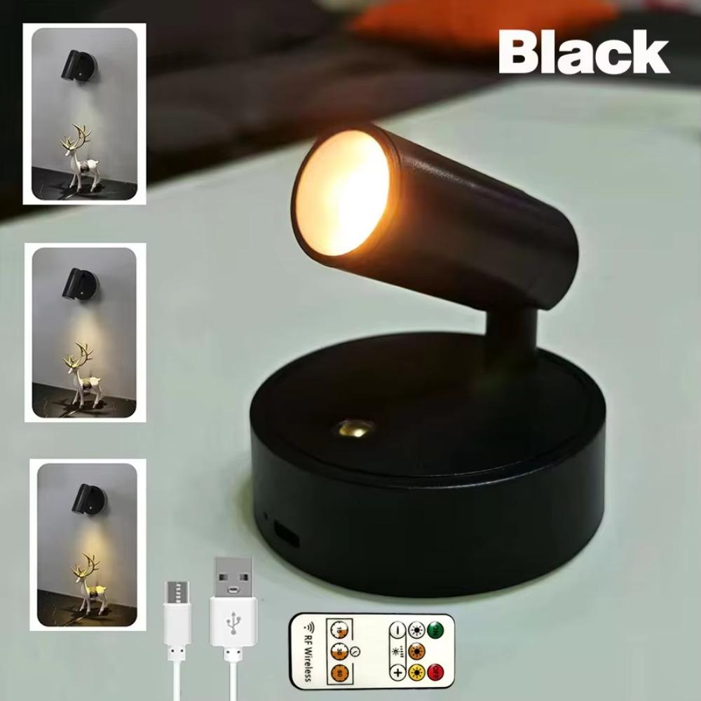 3 color temperature LED timed remote control night cross-border remote control charging household ornament lighting circular rot