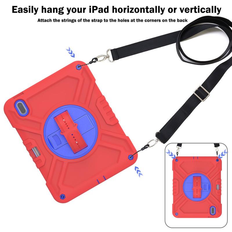 Funda Universal para iPad 10ª Generación 10.9 Pulgadas Pro 11 Air 4/5 Mini 6 Con Soporte Giratorio Correa de Silicona a Prueba de Golpes Incluida