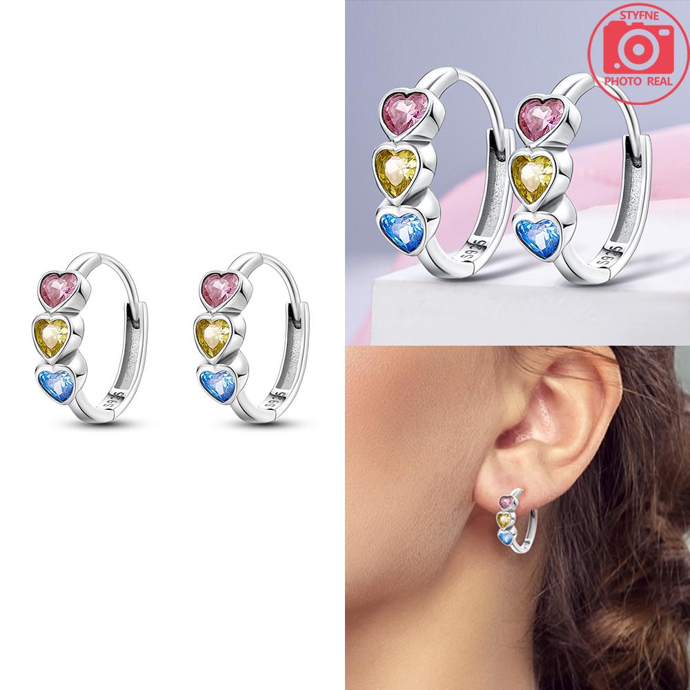 Trend Earrings 925 Silver Luminous Iridescence Zircon Unicorn Brush Earrings Jewelry Women Earrings Designer