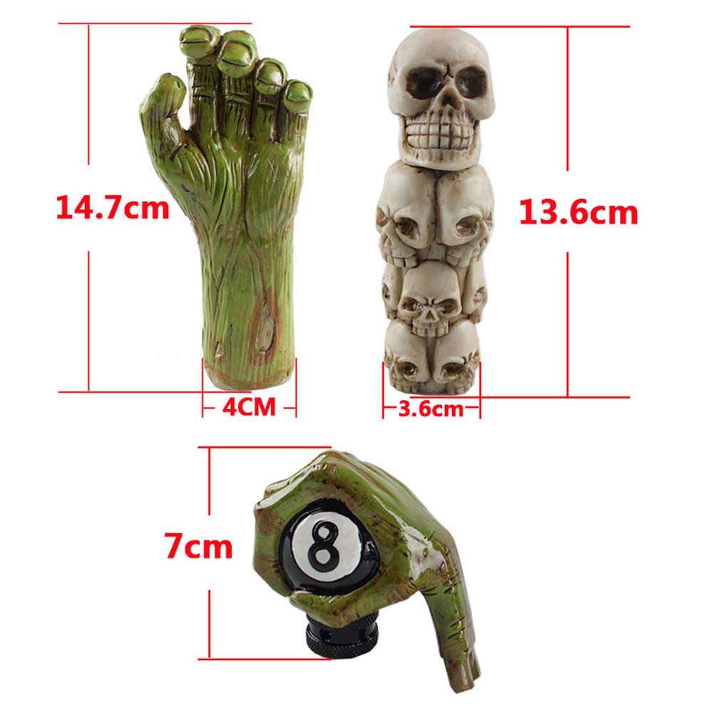 BAOQI Shift Knob Truck Universal Skull Style Car Truck Manual Lever Lever Knob Resin