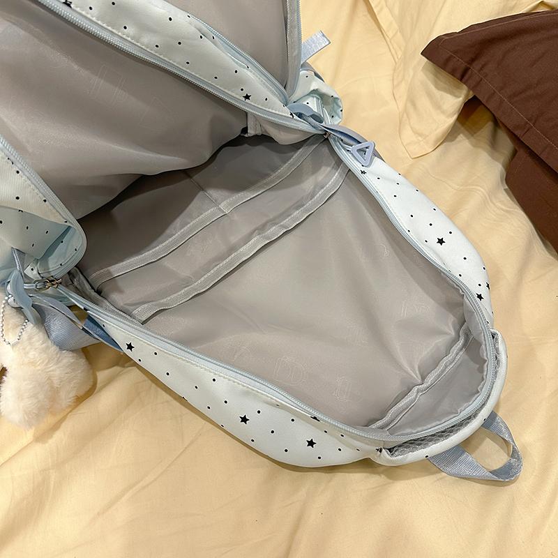 Polar Dot Print Backpack Women's Large Capacity Backpack Student Schoolbag