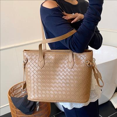 Large Capacity Tote Bag Women's New Fashion Solid Color Casual Shoulder Armpit Bag
