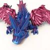 Flying Dragon Model 3D Printed Figurine Movable Joints Chinese Figure Mini Articulated Winged Fidget Toy Desktop Decoration Ornament Collectible