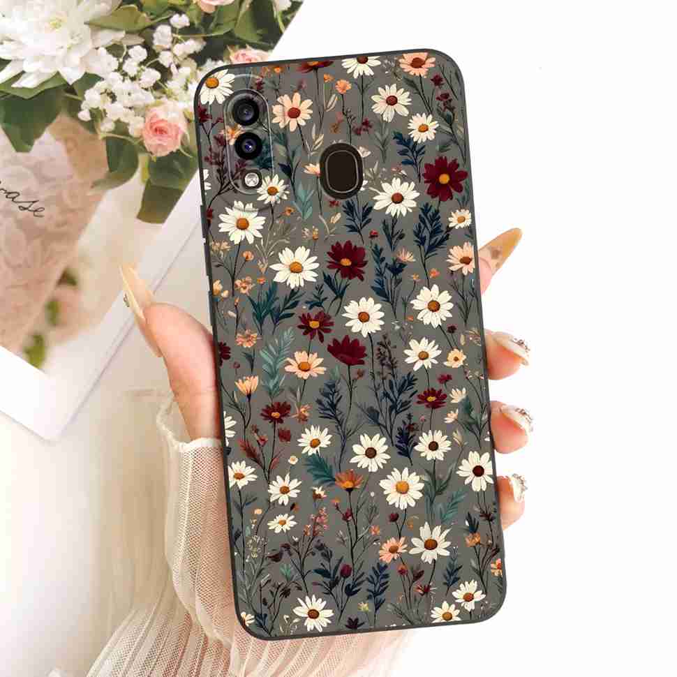 Flower Painted Cover For Samsung Galaxy A20s A20 A20e Luxury Girl Phone Cases For Samsung A20 A 20 s 20e A20s Soft Funda