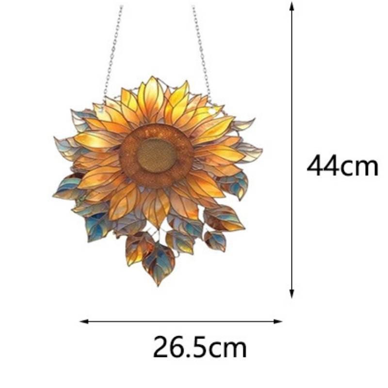 Colorful Acrylic Sunflower Window Hanger Suitable For Daily Home Decoration