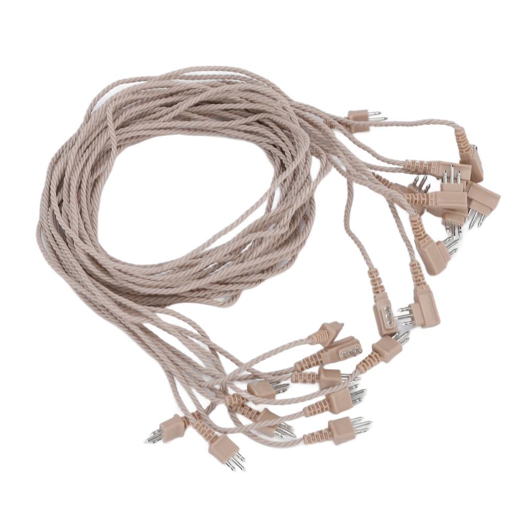 10pcs 3 Pin Hearing Aid Receiver Cable Portable Wear Resistant PVC Hearing Aid Replacement Cord for Hearing Aids
