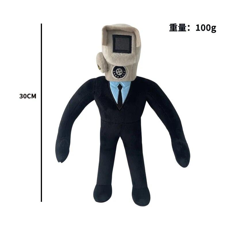 1/6/12PCS Skibidi Toilet Plush Toy Titan Tv Man  Boss Toilet Cartoon Dolls Stuffed Soft Doll Christmas Birthday Gift For Kids