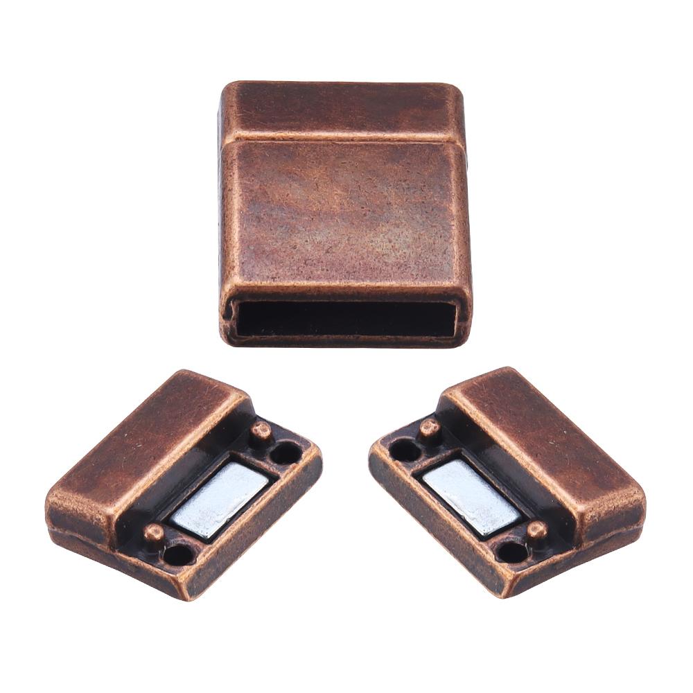 5-10pcs/lot High Quality Alloy Magnetic Buckles Flat Leather Rope Connectors Clasps For DIY Bracelet Necklace Making Accessories