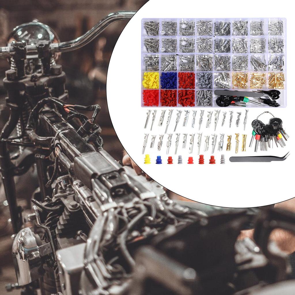 950Pcs Connector Pin Terminals Car Electrical Wire Terminals 1/1.5/1.8/2.2/2.8/3.5mm Automotive Pin Connector Enduring