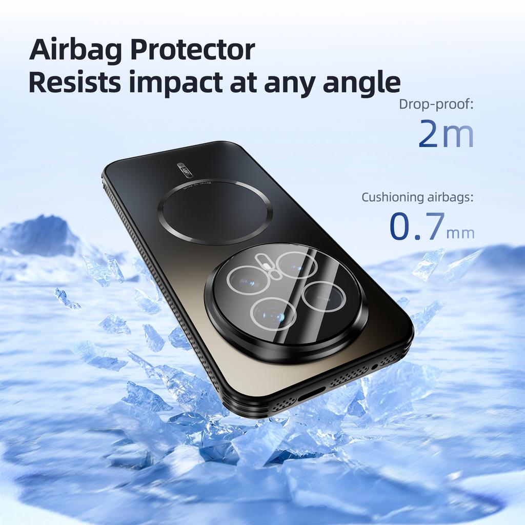 ABEEL Pro Honor Magic8 Pro 5G Magnetický kryt TPU PC Chladicí Matný Zadní kryt telefonu s fólií na čočku