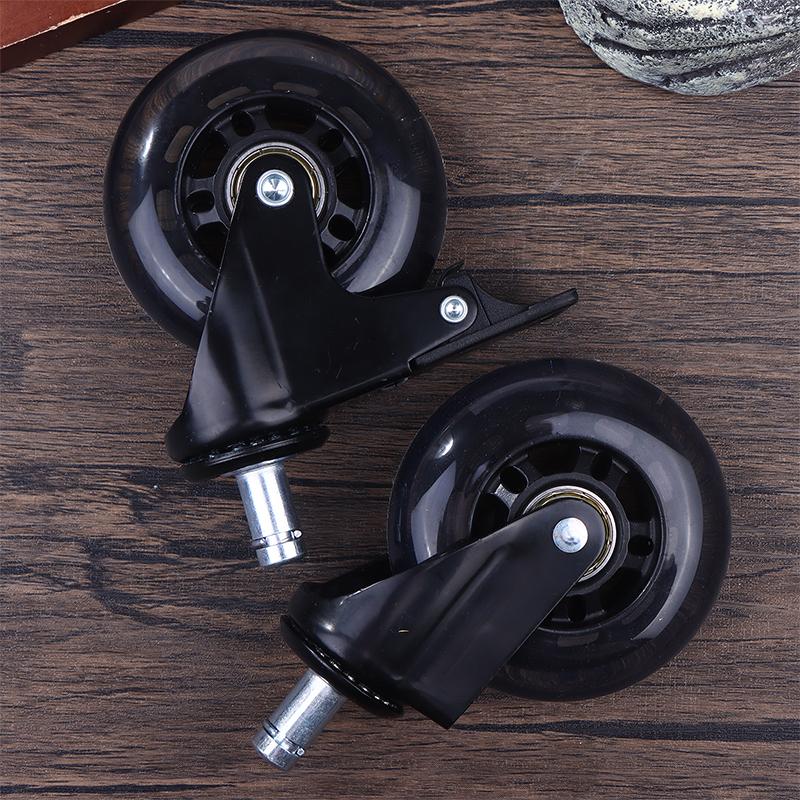1Pcs Office Chair Caster Wheels Heavy Duty & Safe For All Floors Including Hardwood 3" Rubber Replacement For Desk Floor