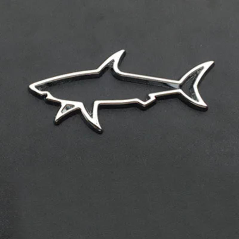 1Pcs 3D Metal Car Styling Sticker Hollow Fish Shark Emblem Badge Decals Automobiles Motorcycle Computer Fuel Cap Accessories