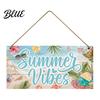 Wooden Door Plaque Summer Hanging Sign, Beach Theme Welcome Sign Front Decor with Decorative Rope, Colorful Hanger for Seasonal Farmhouse House