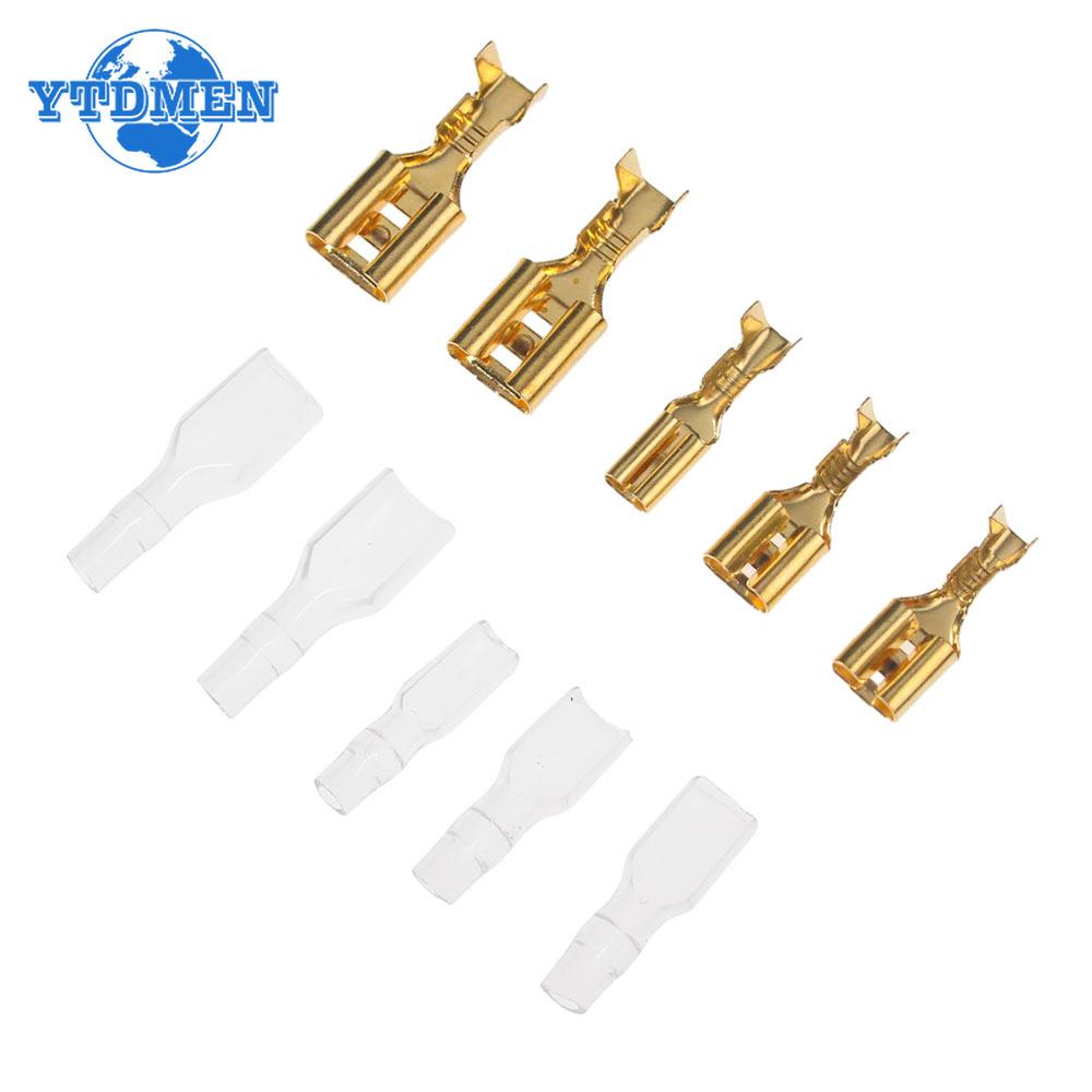 120PCS Cold Pressed Reed Terminals 2.8/4.8/6.3mm Insulated Male and Female Connector Electrical Crimp Terminals Spade Connectors