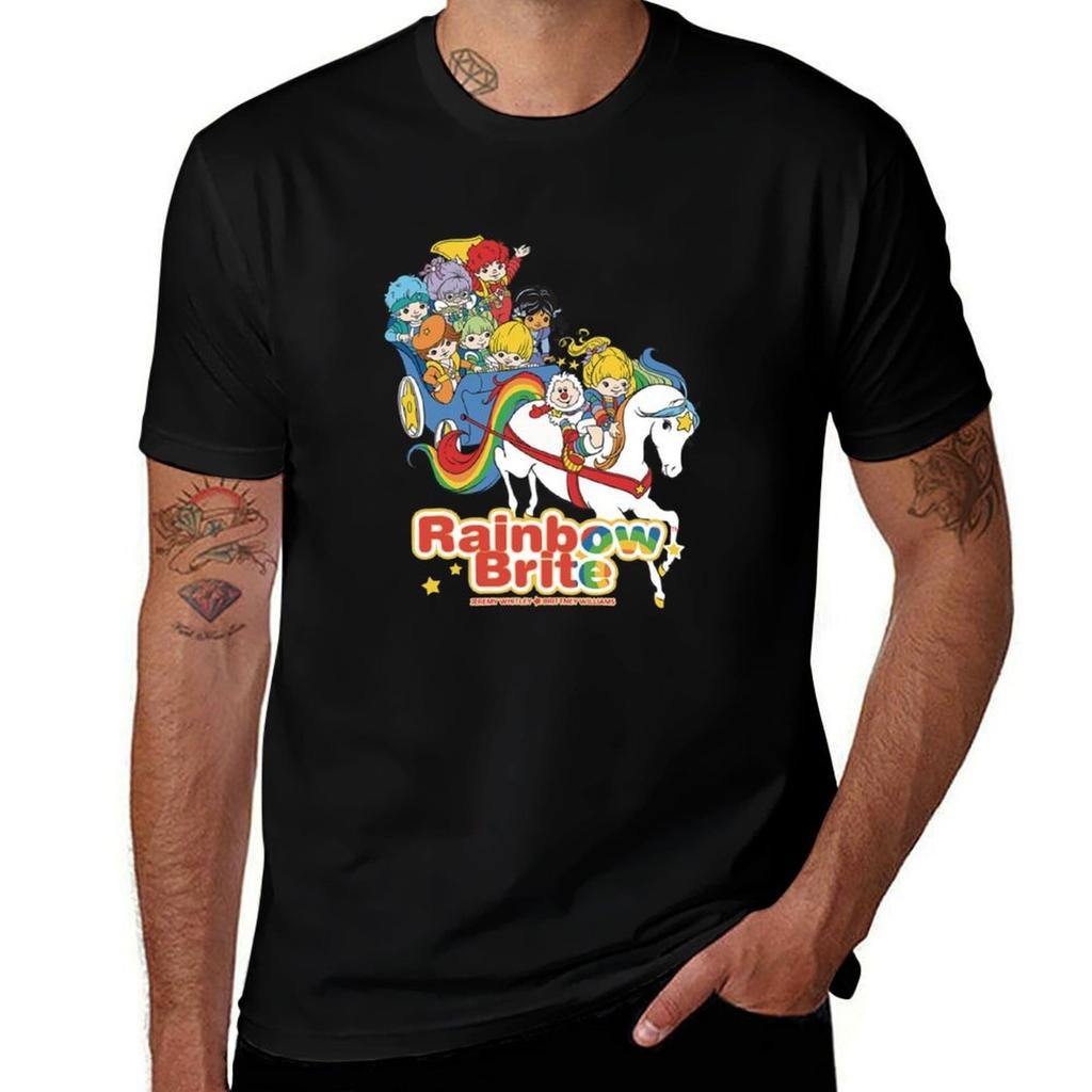 Rainbowzz Briteez 80er Jahre T-Shirt Perforunisexce Trainings Kurzarm-T-Shirt
