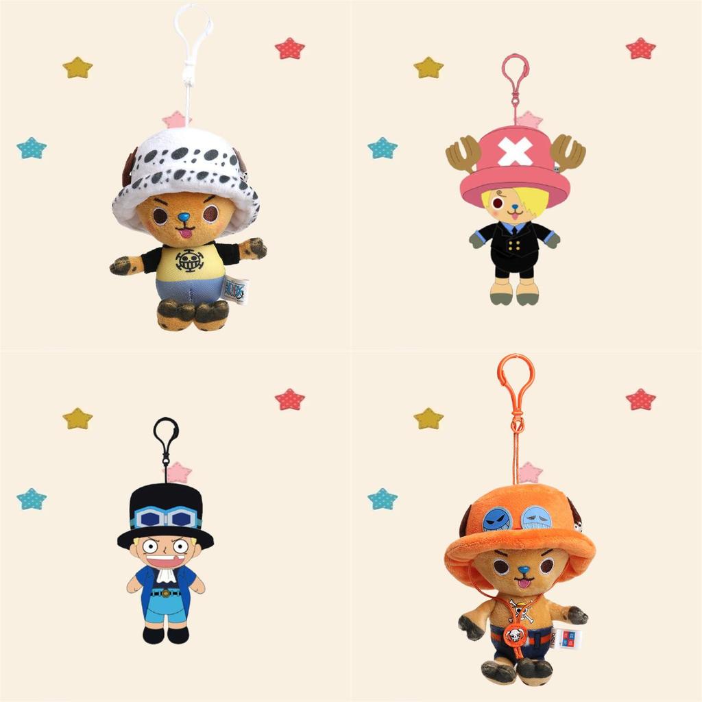 Authentischer One Piece Plüschanhänger, Niedlicher und weicher Cartoon-Charakter-Schlüsselanhänger