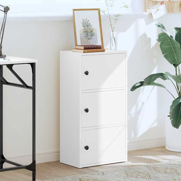 VidaXL Bookcase White 40x24x77 Cm Engineered Wood, Bookshelf, Storage Rack, Book Holder, Cabinet 860364