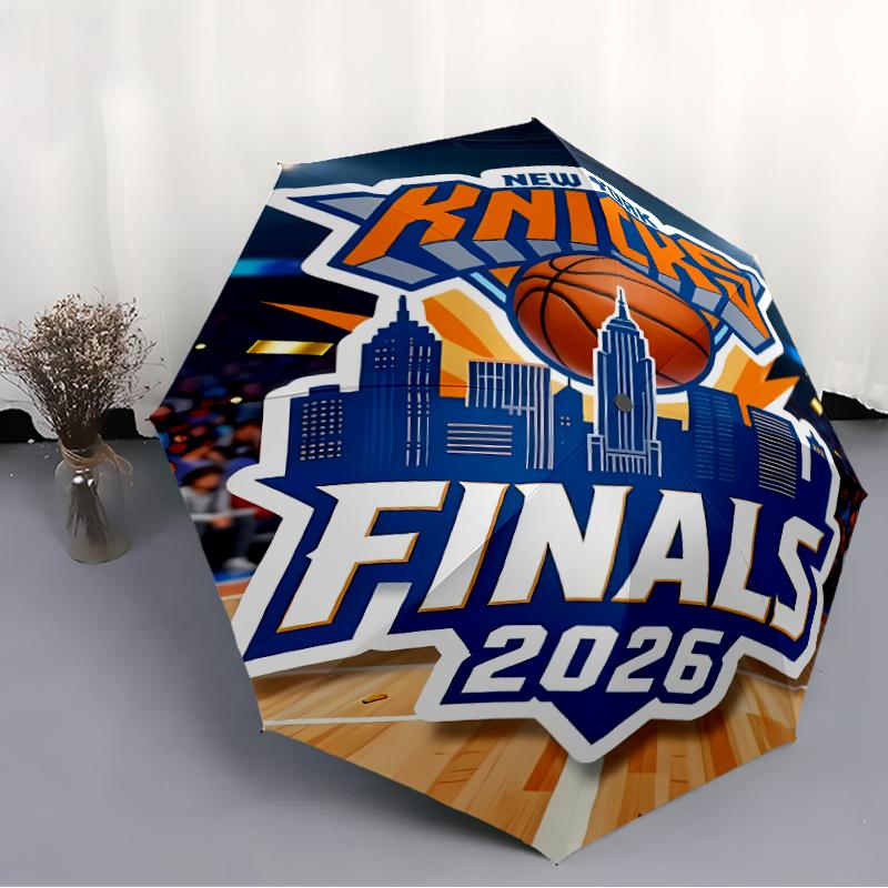 Printed Knicks logo Folding Umbrella,Outdoor,Leisure,And Travel Umbrella,Durable Umbrella Fabric,Birthday And Holiday Gift