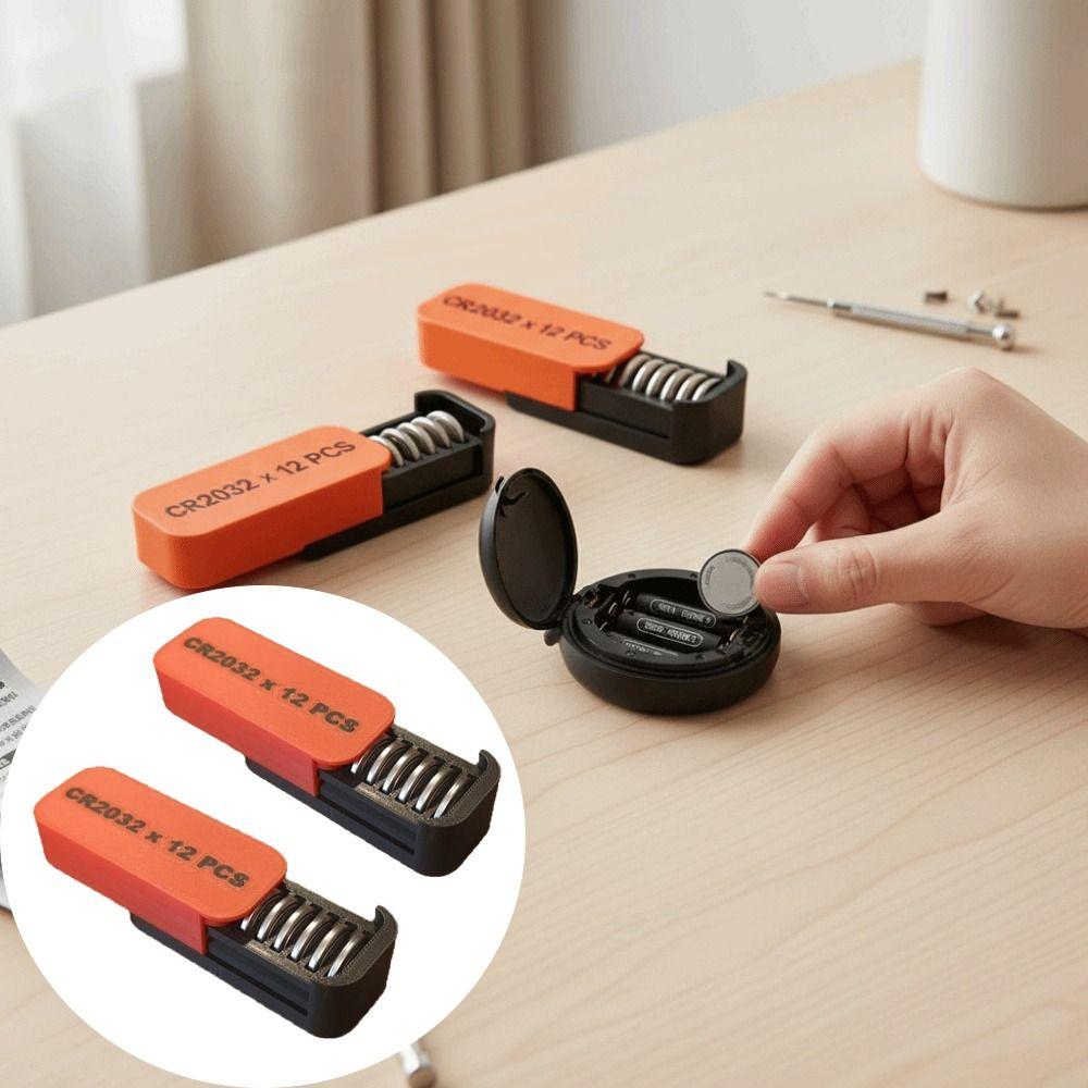 Shockproof Design Button Battery Organizer Portable Battery Organizer Box  Outdoor Travel