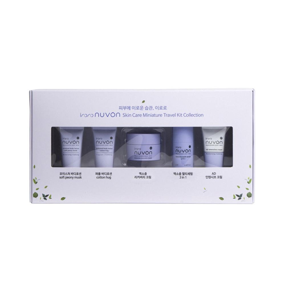 Iroro Newborn Skincare 5-piece Miniature Travel Kit_Cica Exosome HPL Human Badge Patented Method Stem Cell Culture Media Growth Factor Panthenol