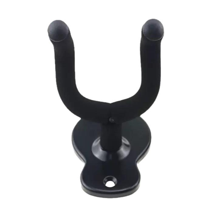 Wall-Mounted Wooden Guitar & Ukulele Rack with Metal Hooks for Hulusi & Erhu.