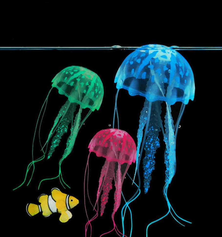 Aquatic Luminous Fluorescent Jellyfish Aquarium Software Simulation Coral Sucker