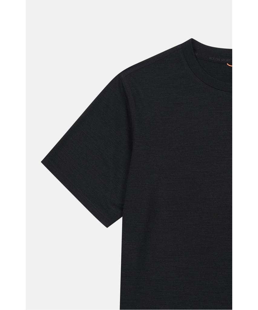 Koolongseupocheu Hero Women'S Merino Wool Short Sleeve Round T-Shirt Jktcx26056Blk